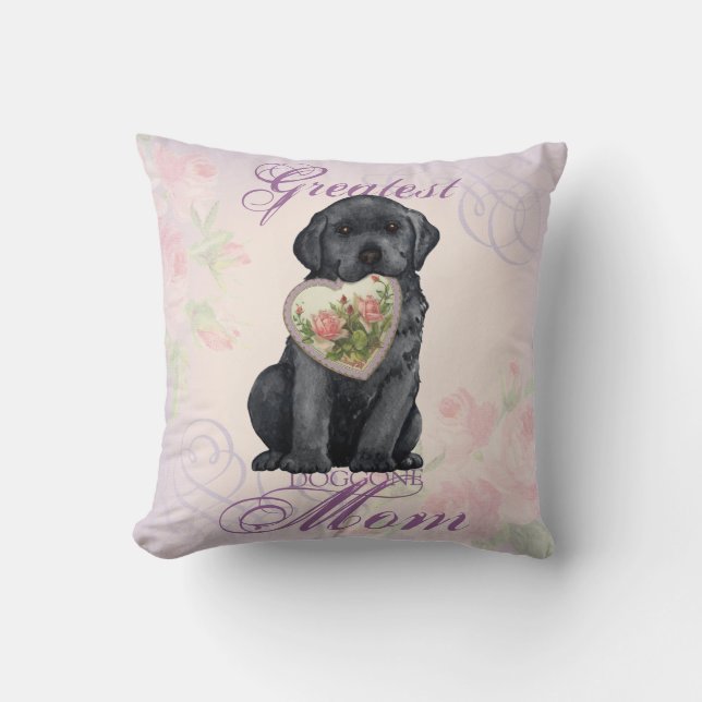 Almofada Black Lab Heart Mãe (Frente)