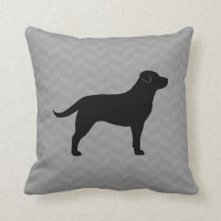Black Labrador Retriever Silhouever Herringbone