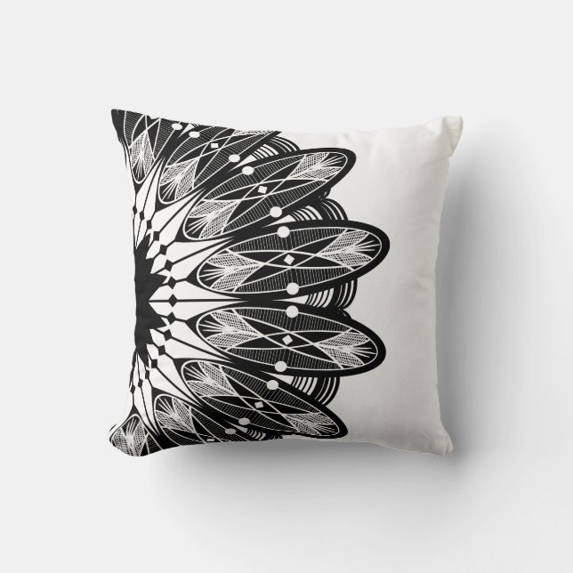 Almofada Black Lacey Mandala (Frente)