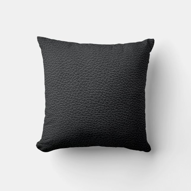 Almofada Black leather texture or background. leather,textu (Frente)