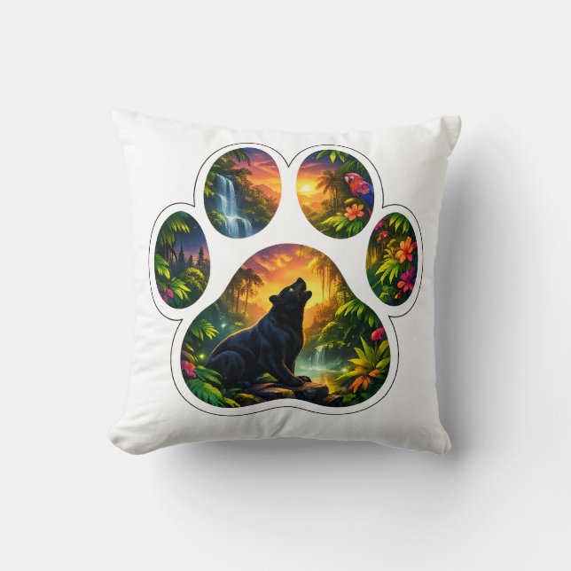 Almofada Black Panther Jungle Paw Design (Frente)