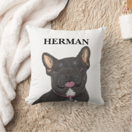 Almofada Black Personalizado e Tan Frenchie Bulldog Francês