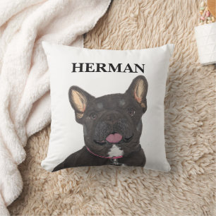 Almofada Black Personalizado e Tan Frenchie Bulldog Francês