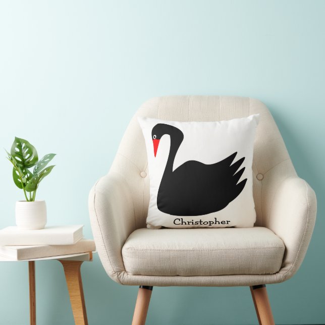 Almofada Black Swan Design Personalizado (Cadeira)