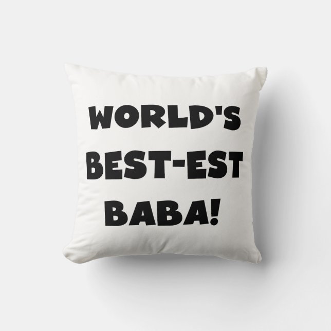 Almofada Black Text Best Baba T-shirts e presentes (Frente)