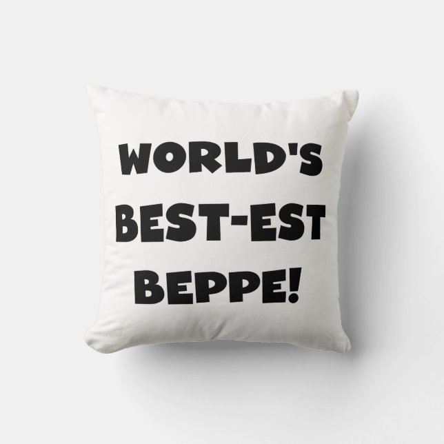Almofada Black Text Best Beppe T-shirts e presentes (Frente)
