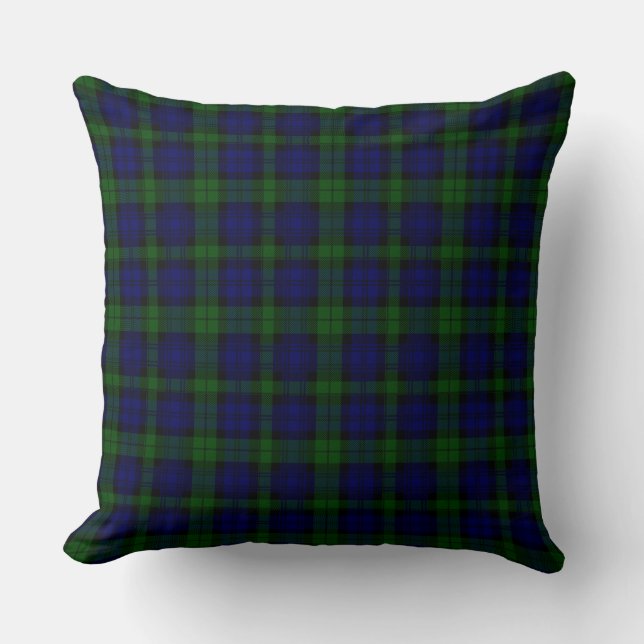 Almofada Black Watch Tartan Blue Green Xadrez (Frente)