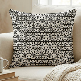 Almofada Black White Art Deco Geometric Pattern