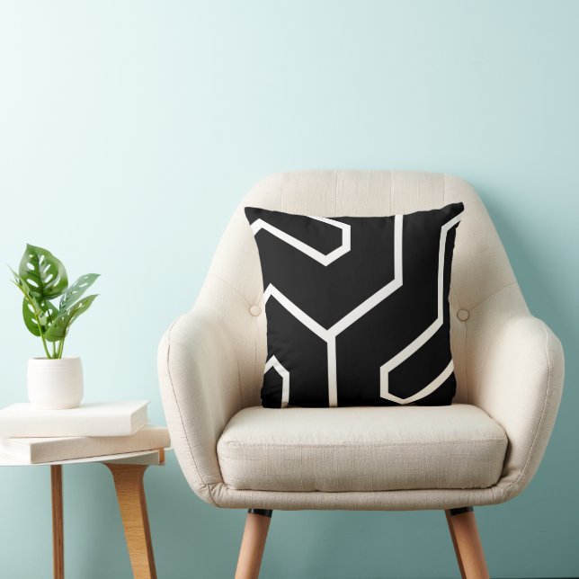 Almofada Black &White Coussin décoratif (Cadeira)