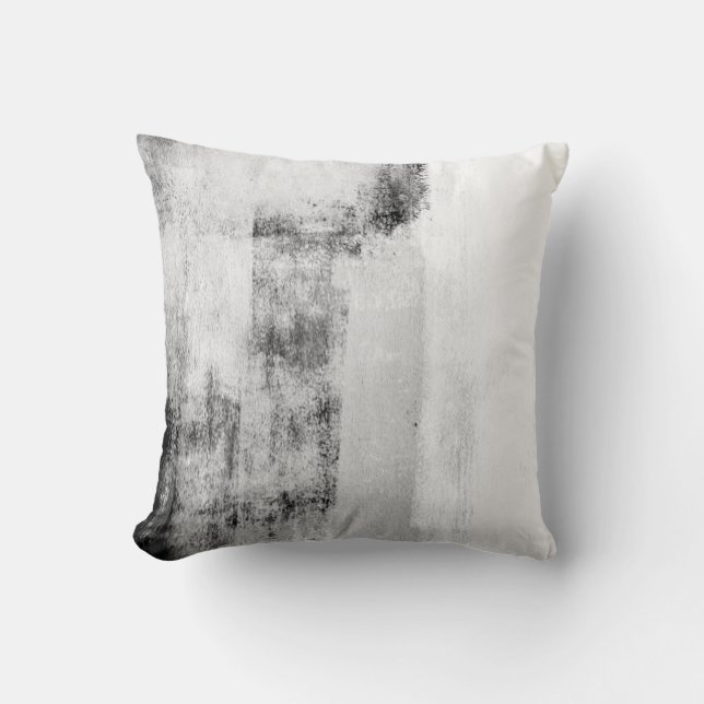 Almofada Black White Gray Abstract Decor Pillow (Frente)