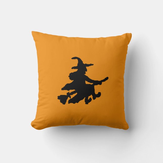 Almofada Black Witches on Orange (Frente)