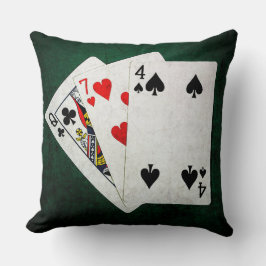 Almofada Blackjack 21 pontos - Rainha, Sete, Quatro