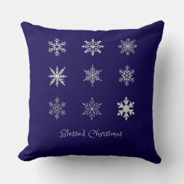 Almofada Blessed Christmas Snowflake Pattern