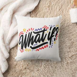 Almofada Blisas Inquisitivas: 'E Se?' Caligrafia