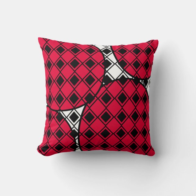 Almofada Blob Harlequin rosa (Frente)