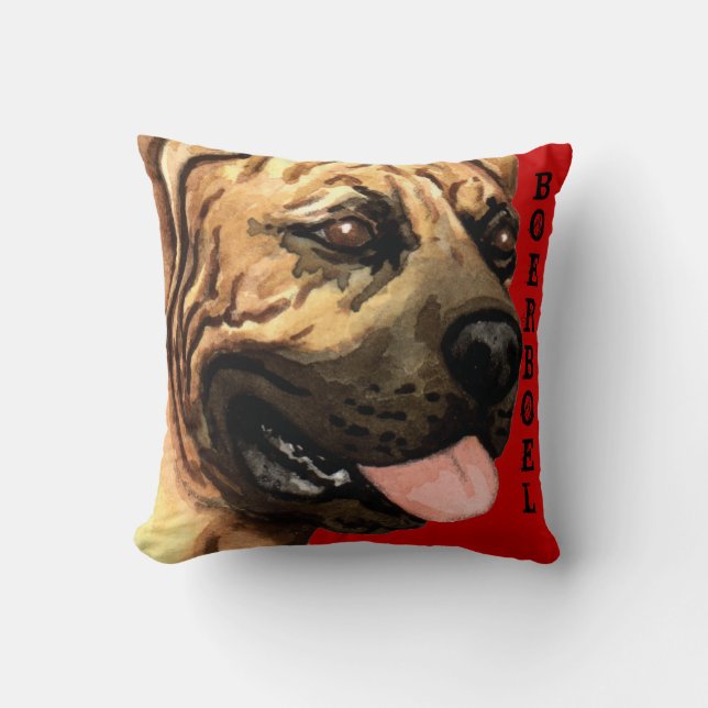 Almofada Bloco da cor de Boerboel (Frente)