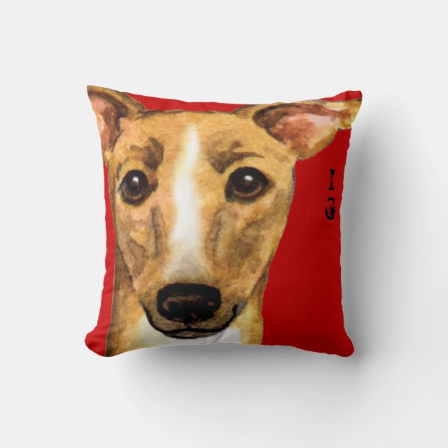 Almofada Bloco da cor do galgo italiano (Frente)