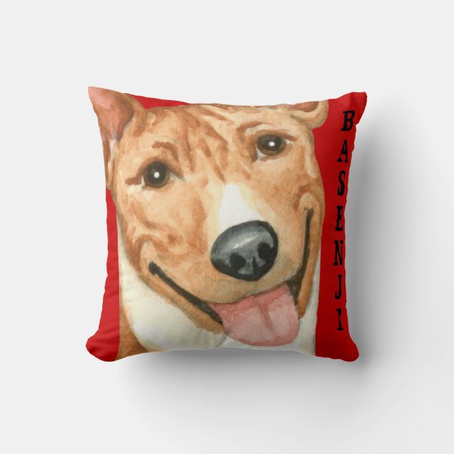 Almofada Bloco de Cores Basenji (Frente)