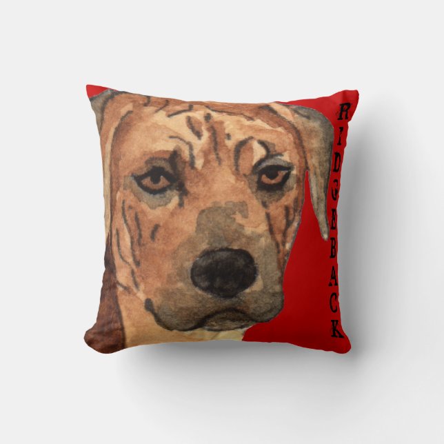 Almofada Bloco de Cores Ridgeback da Rodésia (Frente)