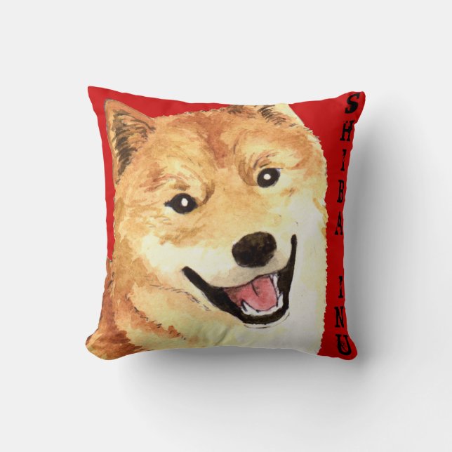 Almofada Bloco de Cores Shiba Inu (Frente)
