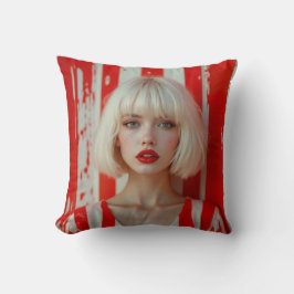 Almofada Blonde bob hair woman cinematic portrait