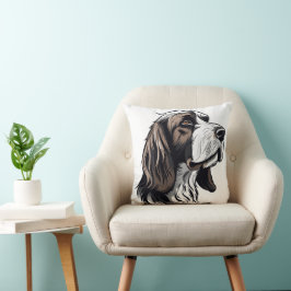 Almofada Bloodhound dog portriat nursery pillow