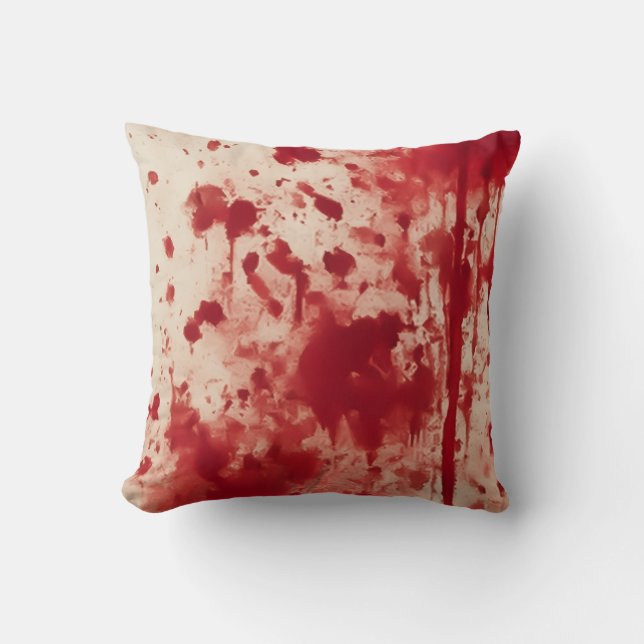 Almofada Bloody Spatter Halloween Travesseiro decorativo (Frente)
