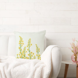 Almofada Blooms Florais de Citrina Moderna Amarelo