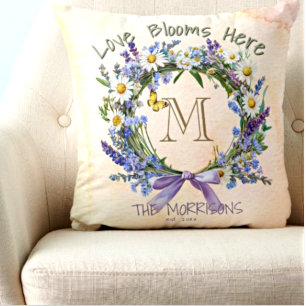 Almofada Blooms Personalizados de Amor Aqui Travesseiro dec