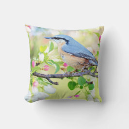 Almofada Blossomas de Ave Azul e Maçã