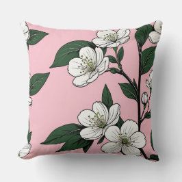 Almofada Blossomas de Cereja Negros a Rosa