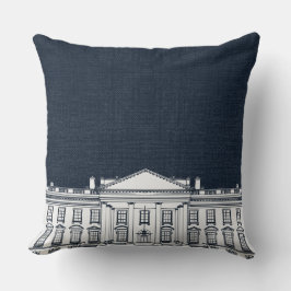 Almofada Blue and White Washington DC The Whitehouse