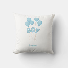 Almofada Blue Baby Boy Balloon Celebration