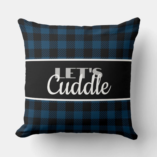 Almofada Blue Buffalo Xadrez Cuddle (Frente)