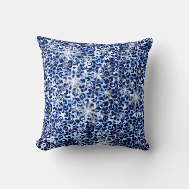 Almofada Blue Cheetah Sparkles (Frente)