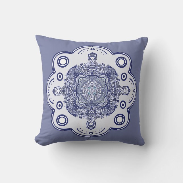 Almofada Blue China inspirou design (Frente)