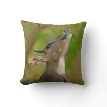 Blue cow Throw Pillow, Throw Pillow 16" x 16"