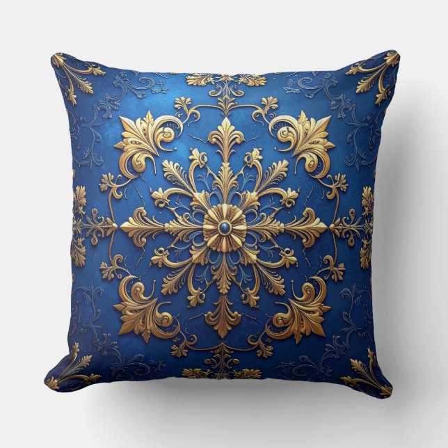 Almofada Blue Decorative Christmas Throw Pillow (Frente)