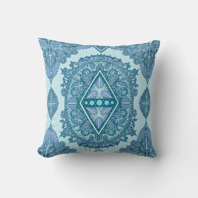 Almofada Blue Diamond Mandala (Frente)