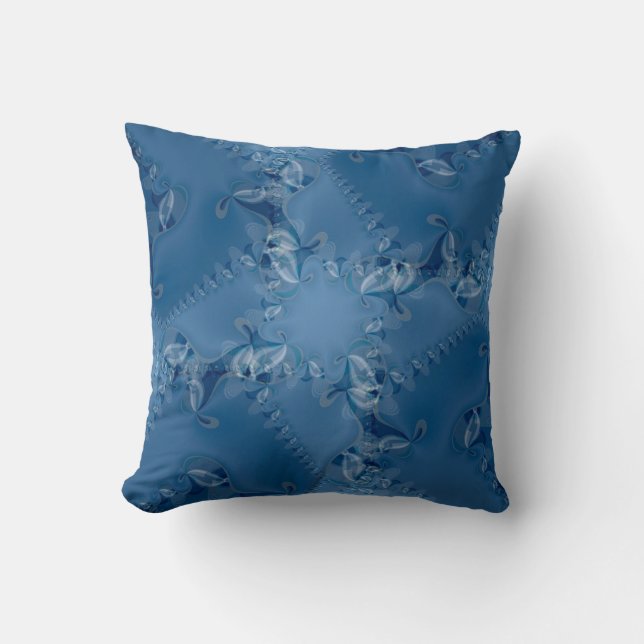 Almofada Blue Dream Lacy Abstract Swirls (Frente)
