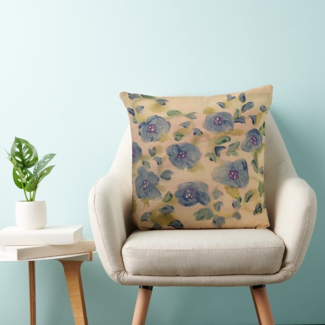Almofada Blue E Beige Vintage (Cadeira)