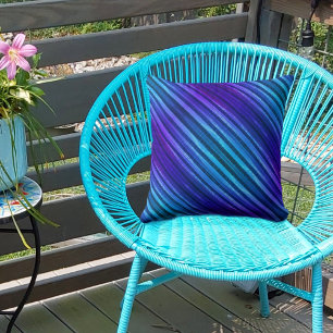 Almofada Blue e Purple Diagonal Strike