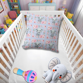 Almofada Blue Elephant Throw Pillow