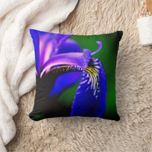 Almofada Blue Flag Iris Flower Petal Close (Fechar)