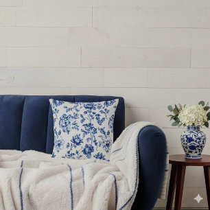 Almofada Blue Floral delfsoftware vintage estilo botânico