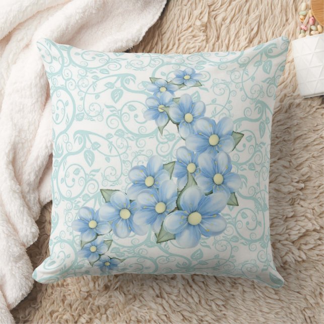 Almofada Blue Flowers (Cobertor)