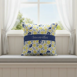 Almofada Blue French Country Lemon Pattern Name