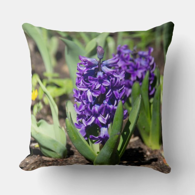 Almofada Blue Geocinth em primavera (Frente)