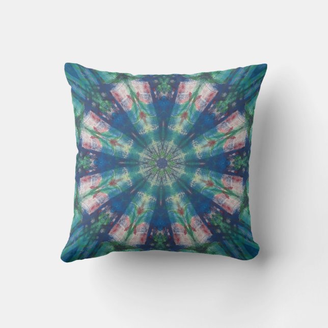 Almofada Blue/Green Mandala Cushion (Verso)
