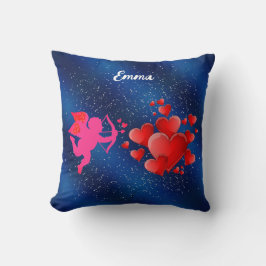 Almofada Blue heart romantic wallpaper